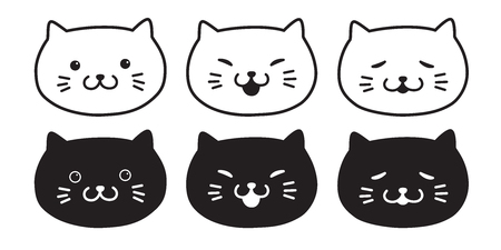 vector kitten icon  cartoon calico Halloween illustration doodleのイラスト素材