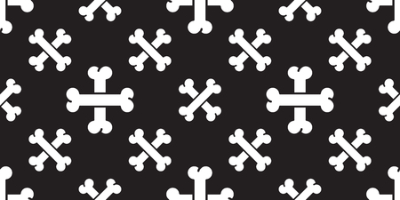 cross bone seamless pattern vector isolated dog bone wallpaper background illustrationのイラスト素材