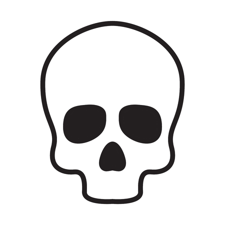 skull icon vector  bone Halloween illustration characterのイラスト素材