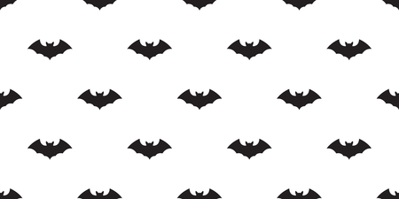 Bat seamless pattern vector Halloween isolated icon doodle wallpaper background whiteのイラスト素材