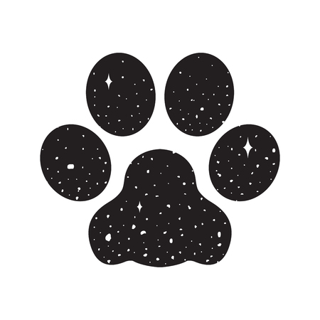dog paw vector icon logo bulldog space night sky illustration graphic cartoon wallpaper backgroundのイラスト素材