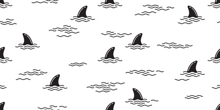 shark fin seamless pattern background wallpaperのイラスト素材