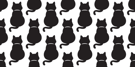 cat seamless pattern vector illustration templateのイラスト素材
