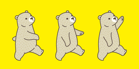 Bear vector icon logo  cartoon doodleのイラスト素材