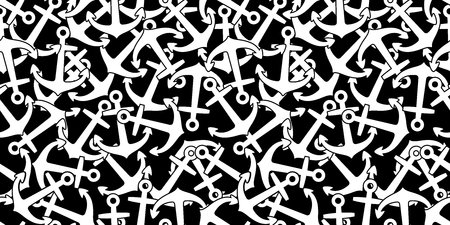 Anchor helm Seamless Pattern vector illustration template