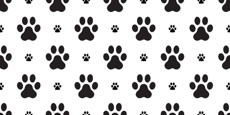 dog paw seamless pattern vector french bulldog isolated wallpaper repeat background whiteのイラスト素材