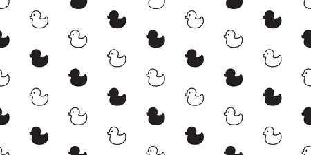 duck seamless pattern rubber duck vector tile background scarf isolated repeat wallpaper illustration character cartoon stripesのイラスト素材