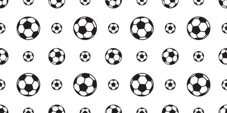 soccer ball seamless pattern football vector tile background scarf isolated sport repeat wallpaperのイラスト素材