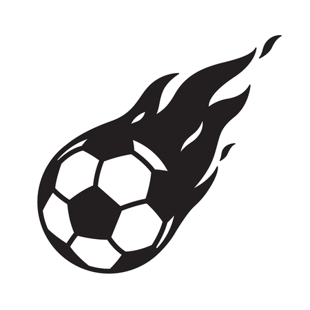 soccer ball vector football logo icon fire symbol illustration cartoon graphicのイラスト素材