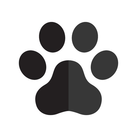 Dog paw vector logo icon footprint french bulldog symbol graphic illustration catのイラスト素材