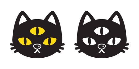 cat vector icon Halloween cartoon kitten calico character illustrationのイラスト素材