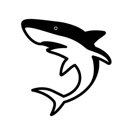 shark vector icon clip art character cartoon illustration dolphin tail whale finのイラスト素材