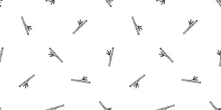 bamboo seamless pattern vector leaf Leave scarf isolated tile background cartoon repeat wallpaper illustrationのイラスト素材