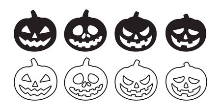 pumpkin vector Halloween icon ghost character cartoon illustrationのイラスト素材