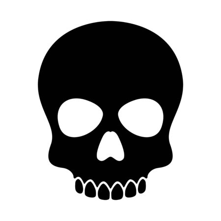 skull vector Halloween icon pirate bone skeleton illustration clip art graphicのイラスト素材