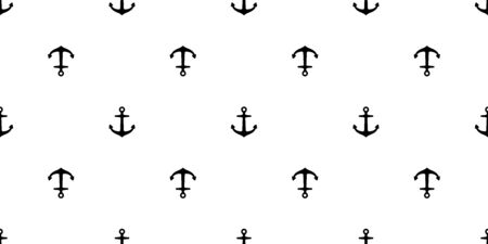 Anchor Seamless Pattern vector boat helm pirate nautical maritime tropical tile background scarf isolated wallpaper illustration graphicのイラスト素材