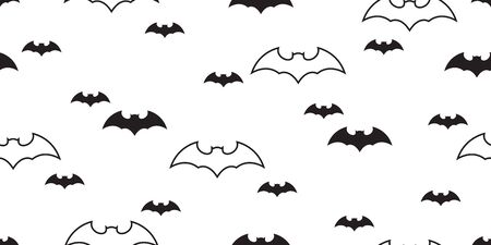 bat seamless pattern Halloween vector Dracula scarf isolated ghost flock illustration repeat wallpaper tile backgroundのイラスト素材