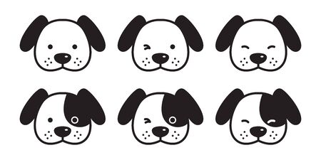 dog vector french bulldog icon head cartoon character Dachshund illustrationのイラスト素材