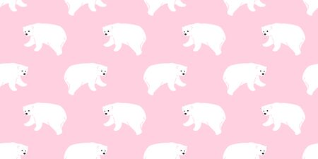 bear seamless polar bear vector pattern panda teddy scarf isolated tile background cartoon illustration repeat wallpaperのイラスト素材