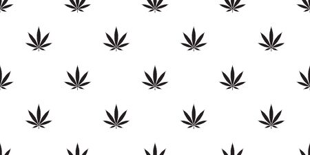 Marijuana seamless pattern cannabis vector weed leaf scarf isolated repeat wallpaper tile backgroundのイラスト素材