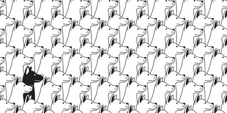 dog seamless pattern vector french bulldog house scarf hound isolated repeat wallpaper tile background illustration doodleのイラスト素材