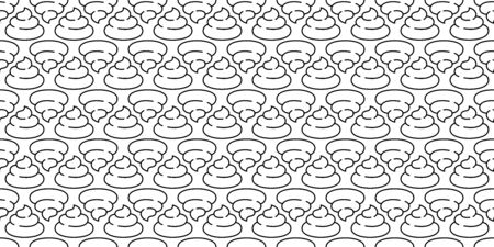 Poo Seamless pattern vector Cartoon scarf isolated tile background repeat wallpaper doodle illustrationのイラスト素材