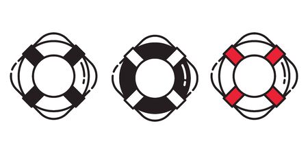 Rescue Ring vector icon boat swimming pool beach sea ocean anchor helm maritime Nautical pirate illustration graphic symbolのイラスト素材