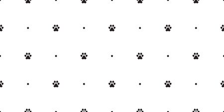 dog paw seamless pattern footprint vector french bulldog tile polka dot background wallpaper isolated whiteのイラスト素材