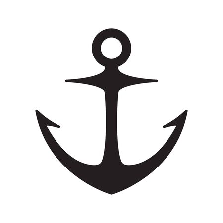 Anchor vector icon logo boat pirate helm Nautical maritime illustration symbol graphic simple