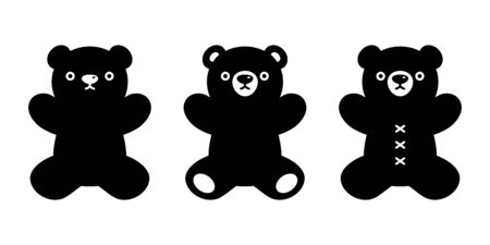 Bear icon vector teddy polar bear doll logo cartoon character illustration doodleのイラスト素材