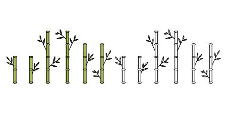 bamboo vector icon leaf Leave panda cartoon doodle illustrationのイラスト素材