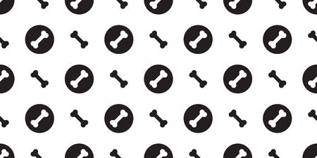Dog bone seamless pattern vector french bulldog pet halloween polka dot cartoon scarf isolated repeat wallpaper tile background illustration doodleのイラスト素材