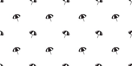 umbrella seamless pattern vector summer tropical sea ocean Anchor helm pirate maritime Nautical repeat wallpaper scarf isolated tile background doodleのイラスト素材