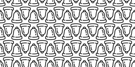 bell Seamless pattern vector christmas ring bell icon Happy new year scarf isolated repeat wallpaper tile background illustration designのイラスト素材