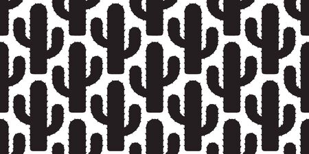 cactus seamless pattern vector Desert botanica flower summer plant garden scarf isolated repeat wallpaper tile background illustration doodle designのイラスト素材