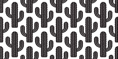 cactus seamless pattern vector Desert botanica flower summer garden plant repeat wallpaper scarf isolated tile background illustration doodle designのイラスト素材