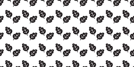 leaf plant seamless pattern leaves vector flower garden forest summer scarf isolated tile background repeat wallpaper doodle illustration designのイラスト素材