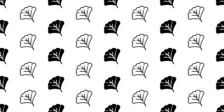 leaf seamless pattern plant vector leaves flower garden forest scarf isolated repeat wallpaper tile background doodle illustration designのイラスト素材