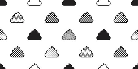 Poo seamless pattern vector checked stripes polka dot isolated dog repeat wallpaper tile background icon Cartoon illustration designのイラスト素材