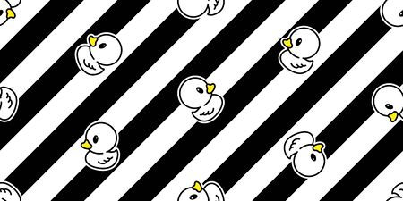 duck seamless pattern rubber duck vector stripes cartoon scarf isolated repeat wallpaper tile background illustration doodle designのイラスト素材