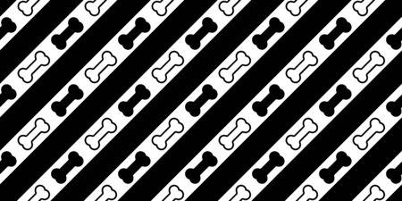 Dog bone seamless pattern stripes vector french bulldog cartoon scarf isolated repeat wallpaper tile background doodle illustration designのイラスト素材