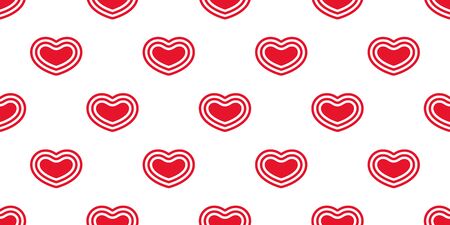 heart seamless pattern valentine vector cartoon scarf isolated tile background repeat wallpaper illustration doodle designのイラスト素材