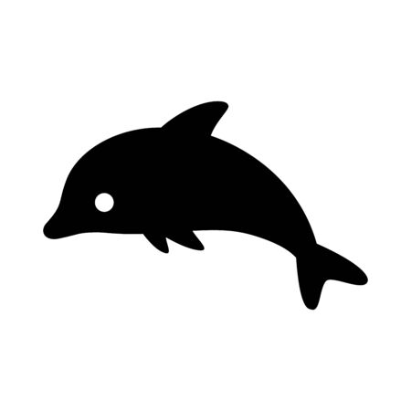 dolphin fish vector icon shark logo symbol sign character cartoon whale illustration designのイラスト素材