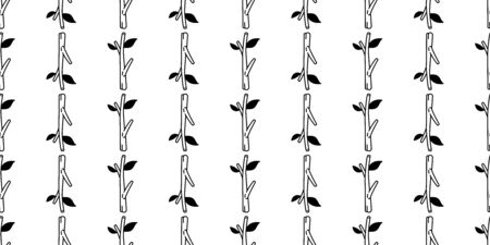 Wood branch Seamless Pattern leaf doodle repeat wallpaper tile background illustration doodle textile designのイラスト素材