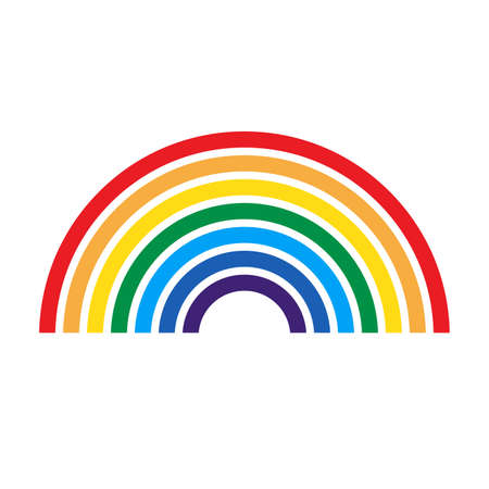 rainbow icon vector logo raining lgbt pride sky symbol cartoon character doodle illustration designのイラスト素材