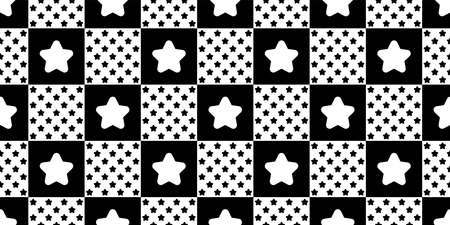 star seamless pattern vector christmas checked scarf isolated gift wrap paper cartoon tile wallpaper repeat background illustration designのイラスト素材