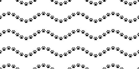 dog paw seamless pattern cat footprint bear vector wave french bulldog cartoon scarf tile background repeat wallpaper doodle illustration designのイラスト素材