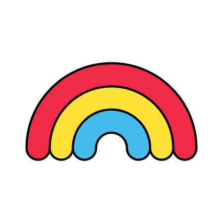 rainbow vector icon logo lgbt pride symbol raining sky cartoon character doodle illustration designのイラスト素材