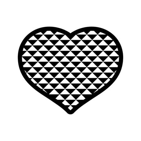heart vector valentine icon symbol  triangle cartoon character illustration designのイラスト素材