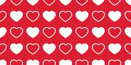 heart seamless pattern valentine vector cartoon cloud shape tile background doodle repeat wallpaper...